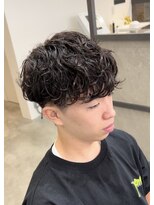 スイッチ(men's SWITCH)&nbsp;大分メンズ波巻きスパイラルパーママッシュツーブロック刈り上げ