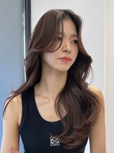 ノイズオオサカ 梅田店(NOISM OSAKA) 小顔外ハネミディアムアッシュ20代30代40代くびれミディ韓国ヘア