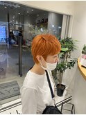 ショート×オレンジカラー