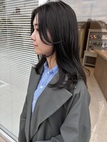 ユウヘアー 千代田橋店(U Hair)&nbsp;レイヤーミディ×グレージュ