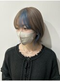 【Cuem諏訪】ミルクティーベージュ×ブルー