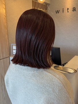 ウィタ(wita.) ミディアムボブ/こっくり深みブラウン/レイヤー