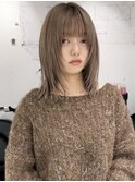 【YOKE】セピアベージュヘーゼルベージュ金髪ボブロンドレイヤー