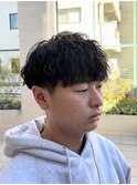メンズマッシュ×波巻きパーマ