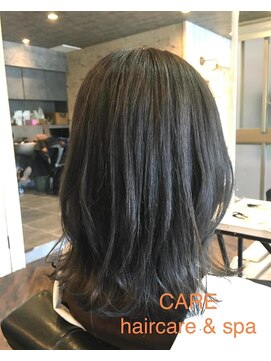 ケア(CARE) 【CARE】アッシュグレー×ミディアムレイヤー