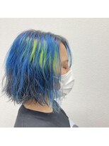 アルケム 学芸大学(AlChem)&nbsp;【Hana指名】ネオン感のある青と黄緑[学芸大学前/ハイトーン]