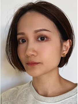 ハウ 心斎橋(how) 大人ショートボブナチュラルボブ抜け感20代30代40代50代秋カラー