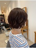 ショートパーマ/ショート/ダークアッシュ