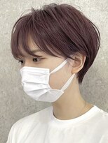 エリマ 横浜西口(elima)&nbsp;横浜西口ハンサムショートボブレッドブラウンラベンダーブラウン