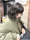 ボブパーマ　くるくるスパイラル　ミニボブ