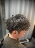 ソフトツイストパーマ刈り上げマッシュショートレイヤー