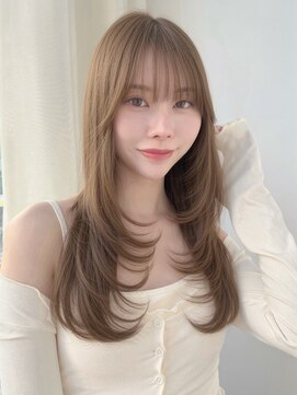 バイオレット 表参道店(Violet) ミディアムレイヤーシャギーカットモカブラウンブリーチなし