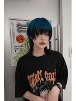 ウーズ ハラジュク(Ooze.HARAJUKU) ハッシュカットグレージュデザインカラーツートーンカラー原宿