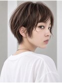 耳掛けショート　ショートヘア　ショートパーマ　ショートボブ