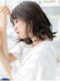 黒髪くすみカラー小顔くせ毛風エアリーミディa上尾20代30代40代