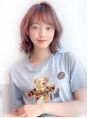 《Agu hair》動きのあるエアリー外ハネミディ　