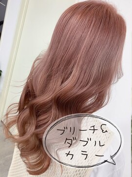 エニーハウ 川口駅東口(Hair & Make anyhow) ダブルカラー/オンカラー×コーラルベージュ