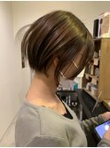 丸みショート大人小顔 ひし形 10代 20代 30代