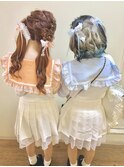 ライブヘアセット // 編み込みカチューシャ ＆ ツインテール