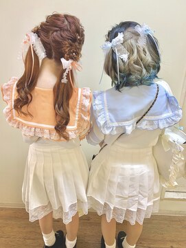 ディア(.eer) ライブヘアセット // 編み込みカチューシャ ＆ ツインテール