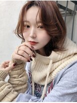 リコバイアフロート(riko by afloat)&nbsp;外ハネボブ/くびれボブ/フェイスレイヤー/ピンクブラウン【森】