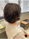 パーマ ショートパーマ パーマスタイル ブラウンカラー