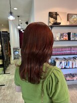 マイ ヘア デザイン 岡崎(MY hair design)&nbsp;前髪/マチルダボブ/ブリーチ/オレンジカラー/岡崎