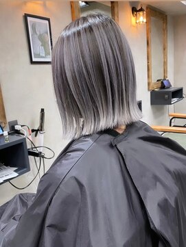 サニー 渋谷(SUNNY) バレイヤージュショコラアッシュハイライトグレージュカラー