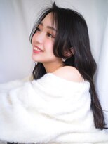 トローノ 栄(TRONO)&nbsp;艶カラー　透明感カラー　グレージュ　顔周りカット　ロングヘア