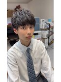 アッシュブラックカルマパーマベリーショートダークアッシュ