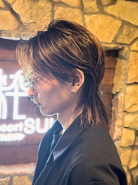 ヘアリゾート粋 ウナム 新宿東口店(enam) メンズカット/ウルフ/ブラウンカラー