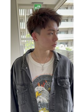 ガーデン オオタカノモリ(garden otakanomori) メンズスパイラルパーマ/ナチュラルブラウンカラー/ツーブロック