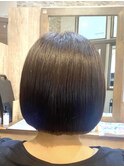 丸みボブ/ボブ/ヘッドスパ/トリートメント/グレイカラー/艶感