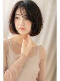 グレージュレイヤーカットこなれミディアムボブZ戸頭30代40代
