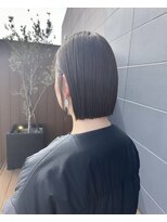 カンゴールサロン 郡山ノース(KANGOL)&nbsp;#オン眉ぷつっとミニボブ#オリーブ系ヌードカラー