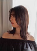 韓国風☆ミディアムレイヤー[髪質改善/縮毛矯正/いわき]