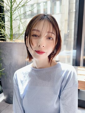 ファンナギンザ(FaNNa ginza) フェイスレイヤー/ブリーチなしカラー/グレージュ/髪質改善/小顔