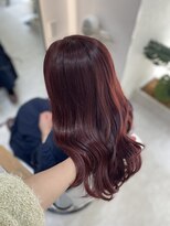 ジーナ 博多筑紫口(Zina)&nbsp;ワインレッドカラー/髪質改善トリートメント/透明感カラー