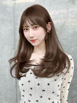 エヌアイ オモテサンドウ(ni omotesando) 小顔可愛い顔周りカット/韓国レイヤー/ピンクショコラベージュ