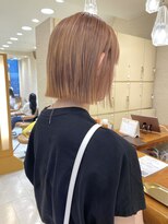 モリオ フロム ロンドン サッポロファクトリー店(morio FROM LONDON)&nbsp;【morio】札幌切りっぱなしボブ　ハイトーンカラー