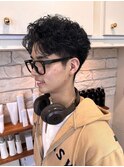 刈り上げセンターパート