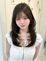 ベル 新宿店(Vel) 【白神】セミロングレイヤー/顔周りカット/ハッシュカット