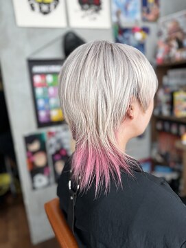 ヲタクに美容室は難しい。 ウルフインナーカラー☆ブリーチ