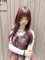フリーダムガーデン 岡山駅前店(freedom garden)&nbsp;10代20代30代色気抜群ハッシュカット&ボルドー&インナーブラック