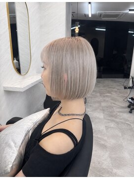 ボヌール 川崎店(Bonheur) ホワイトミルクティーベージュ×ボブ