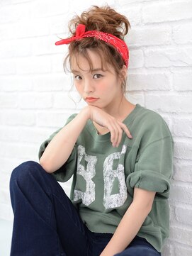 アース 新松戸店(HAIR&MAKE EARTH) スケルトンバング×バンダナスタイル【EARTH　新松戸店】