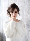 サイドにアレンジ編み込みスタイル