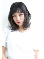 ラエティス(Laetus)&nbsp;【Laetus/大和西大寺】オン眉ロブ×抜け感パーマ/ブルージュ