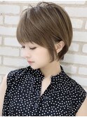 大人可愛い/ショートボブ/小顔/スリークボブ/外ハネボブ