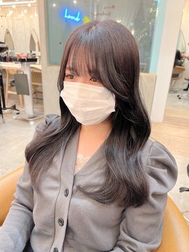 ロンドアジュール 横浜(Lond azur) 韓国顔まわりカット　チョコレートカラー